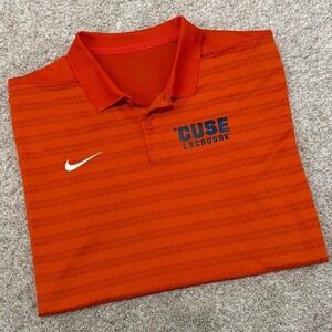 Nike‎ Dri-Fit Syracuse Lacrosse Polo | Orange | XL